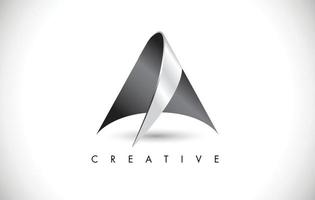 uma carta logotipo de design moderno moderno 3d. letra a ícone do logotipo com aparência 3D vetor