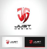 logotipo do jg letters design vetor