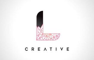 letra l beleza logotipo. l carta design vector com origami look vector