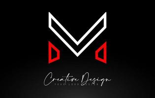 design de logotipo de letra monograma m com vetor de design de ícone de linhas criativas.