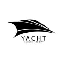 yacth barco navio, vetor de logotipo. inspiração de design do logotipo minimalista