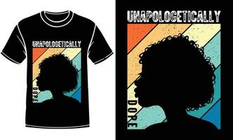 design de camiseta afro-americano, slogan educado de camiseta africana negra educada, tipografia, impressão, ilustração vetorial vetor