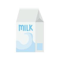 ícone isolado caixa de bebida com leite vetor