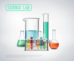 Composição de equipamento de laboratório de ciência vetor