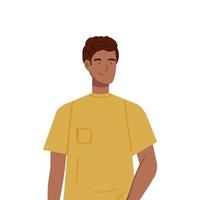 personagem jovem africano avatar vetor