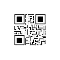 ícone de código QR clássico isolado vetor