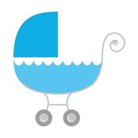 ícone isolado de transporte de carrinho de bebê vetor