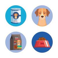pacote de ícones de pet shop vetor