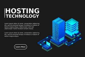 transferência de dados do usuário para o servidor. hospedagem de dados. fluxo de dados. armazenamento de dados. servidor. espaço digital. Centro de dados. big data. tecnologia vetor