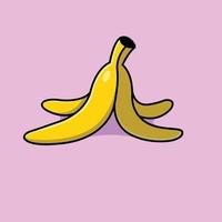 ilustração do ícone do vetor dos desenhos animados de banana. conceito de ícone de alimento isolado vetor premium. estilo cartoon plana