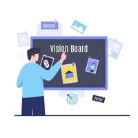 conceito de design de ilustração de negócios de placa de visão vetor