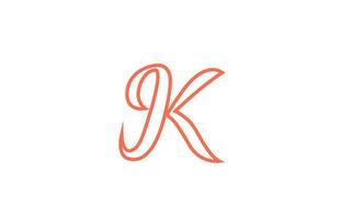 Ícone do logotipo da letra do alfabeto k. design criativo para empresa e negócios vetor