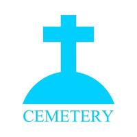 cemitério em fundo branco vetor