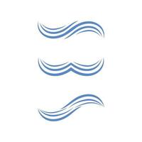 vetor de ícone de onda de água e design de logotipo de água definir vetor
