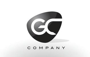 logotipo da gc. vetor de design de carta.