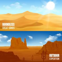 Banners horizontais do deserto