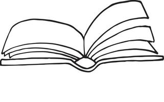ícone de livro aberto. esboço estilo de doodle desenhado de mão. , minimalismo, monocromático. aprendizagem, conhecimento, leitura de histórias de contos de fadas vetor