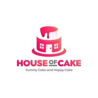 design de logotipo gradiente para bolo de casa vetor