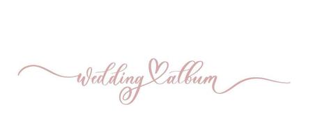 álbum de casamento - inscrição de caligrafia com monogramas e vetor heart.premium.