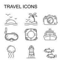 conjunto de ícones de viagens. vetor