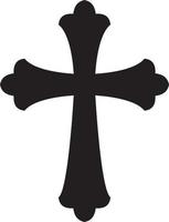 silhueta da cruz cristã vetor