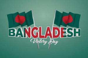 dia da vitória de Bangladesh com fundo de vetor de bandeira realista.