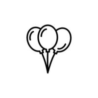 balão, ícone de linha de balão, vetorial, ilustração, modelo de logotipo. adequado para muitos propósitos vetor