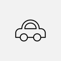 carro, automóvel, ícone da linha de transporte, vetorial, ilustração, modelo de logotipo. adequado para muitos propósitos. vetor