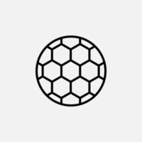 esporte, bola, ícone de linha de jogo, vetorial, ilustração, modelo de logotipo. adequado para muitos propósitos. vetor