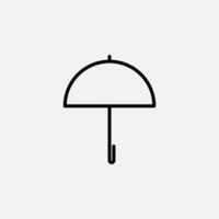 guarda-chuva, clima, ícone da linha de proteção, vetorial, ilustração, modelo de logotipo. adequado para muitos propósitos. vetor