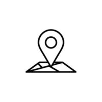 GPS, mapa, navegação, ícone de linha de direção, vetor, ilustração, modelo de logotipo. adequado para muitos propósitos vetor