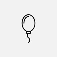 balão, ícone de linha de balão, vetorial, ilustração, modelo de logotipo. adequado para muitos propósitos