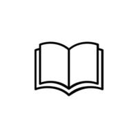 livro, leitura, biblioteca, ícone de linha de estudo, vetor, ilustração, modelo de logotipo. adequado para muitos propósitos vetor