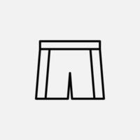 shorts, casual, ícone de linha de calças, vetorial, ilustração, modelo de logotipo. adequado para muitos propósitos. vetor