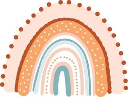 lindo arco-íris. ilustração vetorial. estilo escandinavo, desenho à mão para design, decoração e coleção infantil vetor