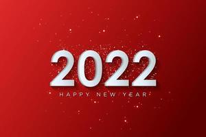 2022 cartão de feliz ano novo com design abstrato para cartão, cartaz, banner. ilustração vetorial. vetor
