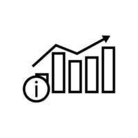 ícone da linha de informações de negócios. vetor de modelo de design