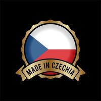 botão de etiqueta de carimbo com emblema de ouro feito na Tcheca vetor
