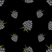 suculento padrão de repetição criado com frutas uvas pretas, padrão sem emenda de frutas uvas pretas criado em fundo liso colorido. vetor