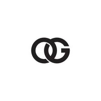 logotipo da letra og ou design do ícone vetor