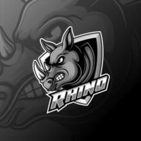 time do logotipo da rhino e sport vetor