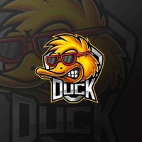 design do logotipo do mascote do duck e sport