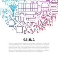 conceito de linha de sauna vetor