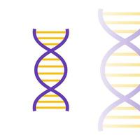 ícone de fita de DNA, estilo linear vetor