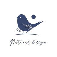 logotipo do pássaro. logotipo do vetor. design plano simples e conciso. vetor
