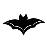 desenho de silhueta de morcego de halloween isolado no fundo branco vetor