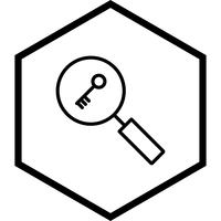 Design de ícone de pesquisa de palavra-chave vetor