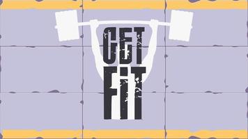 get fit banner. cartaz de esportes. bom para banners, gravuras, ginásios ou artigos esportivos. vetor. vetor