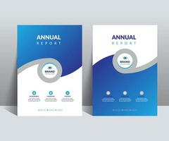 o modelo de design de capa de catálogo de relatório anual moderno adequado para o projeto de panfleto, folheto, catálogo, revista, capa, livreto, apresentação, site, banner, etc. vetor
