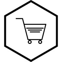 Design de ícone de carrinho de compras vetor